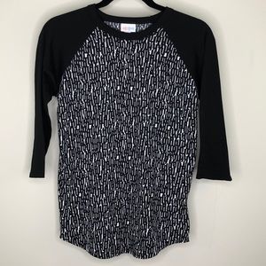 LuLaRoe Printed 3/4 Sleeve Top